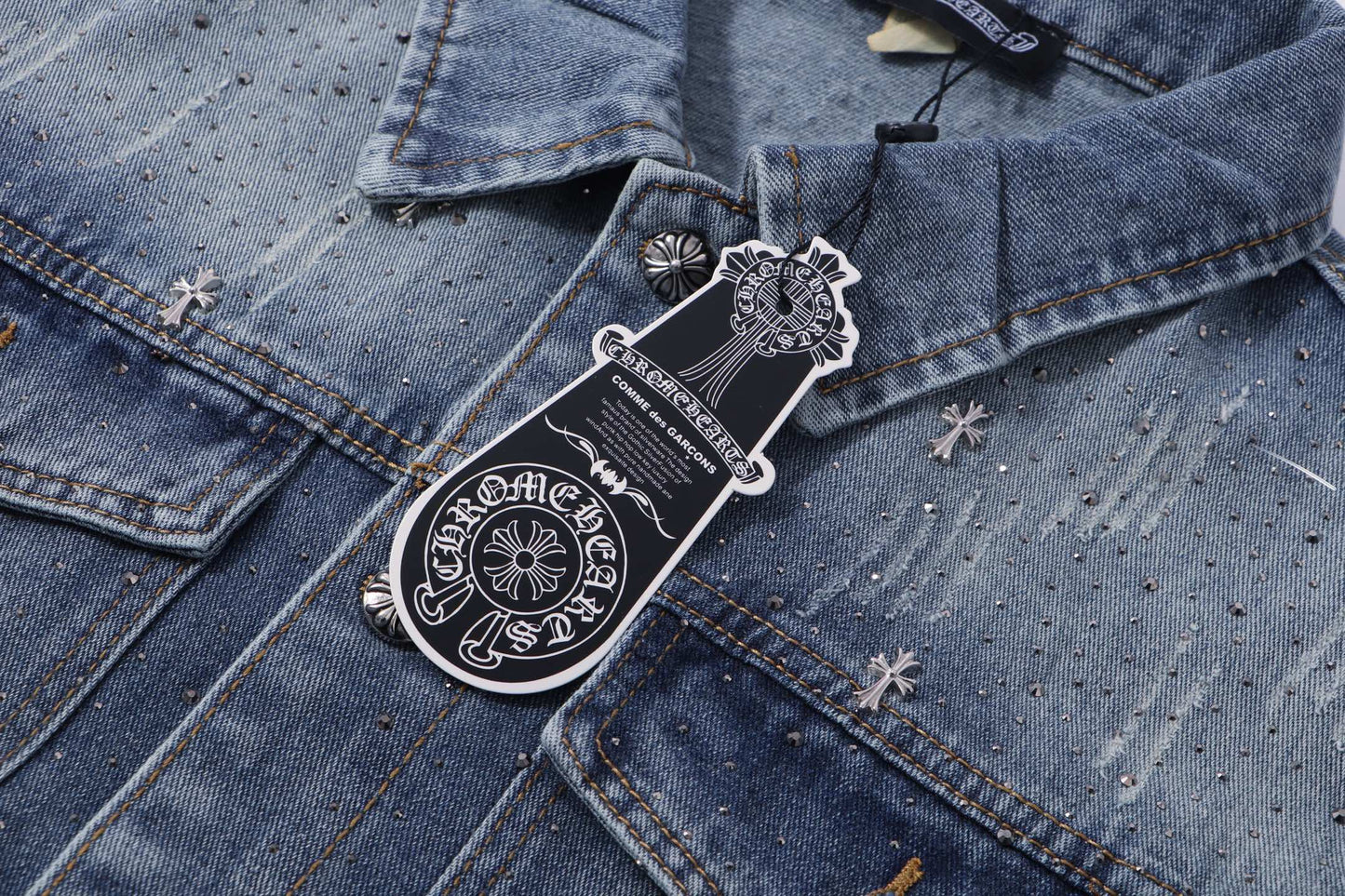 260315 New high-quality sequined denim jacket