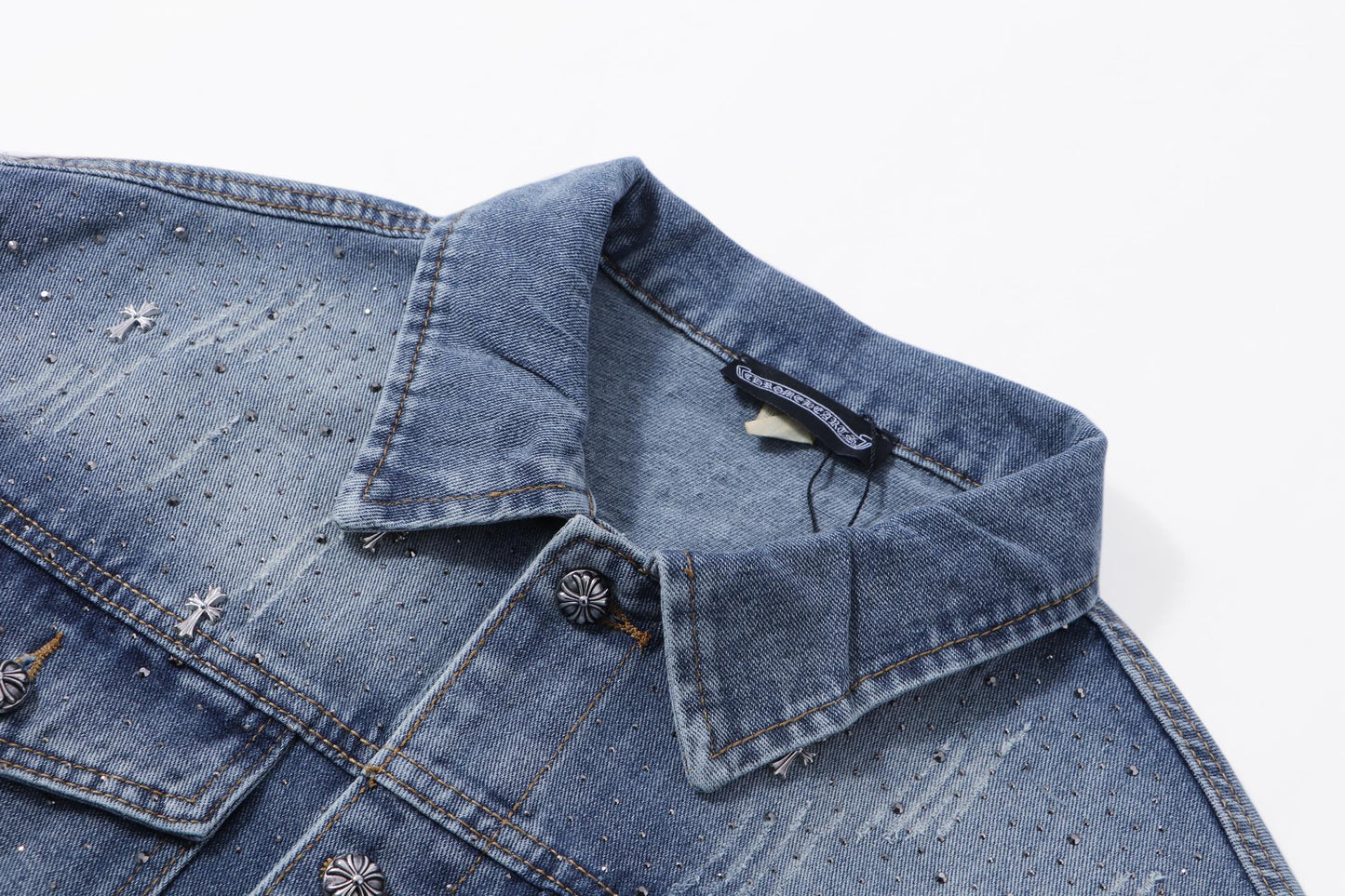 260315 New high-quality sequined denim jacket
