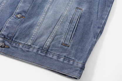 260315 New high-quality sequined denim jacket