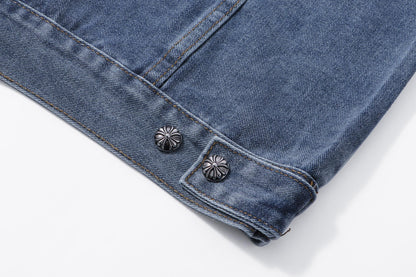 260315 New high-quality sequined denim jacket
