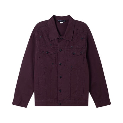 260315 New high-quality sequined denim jacket