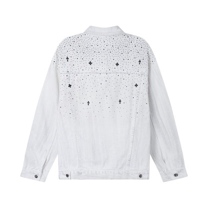 260315 New high-quality sequined denim jacket