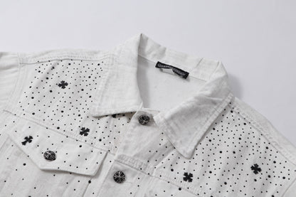260315 New high-quality sequined denim jacket