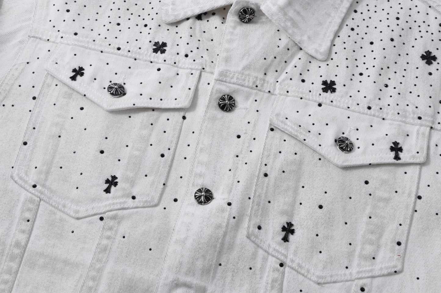 260315 New high-quality sequined denim jacket
