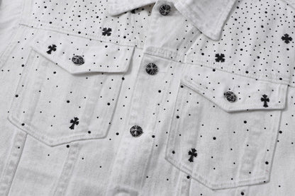 260315 New high-quality sequined denim jacket