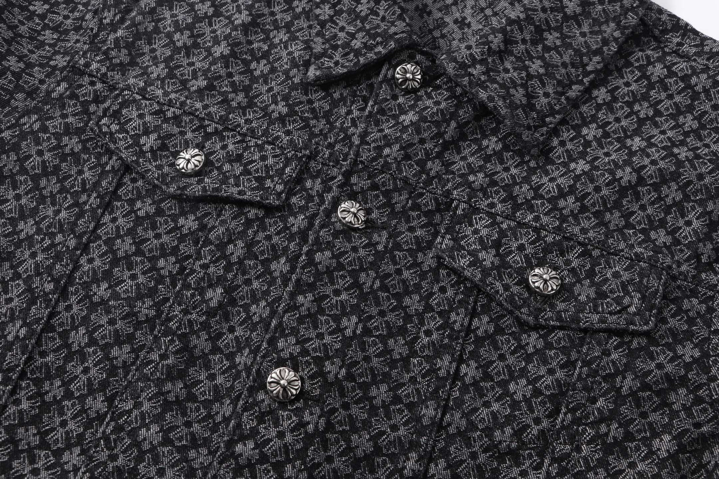 260315 New high-quality full-print shirt denim jacket