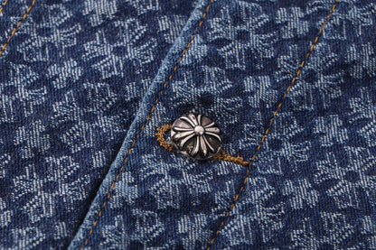260315 New high-quality full-print shirt denim jacket