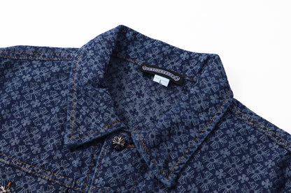 260315 New high-quality full-print shirt denim jacket