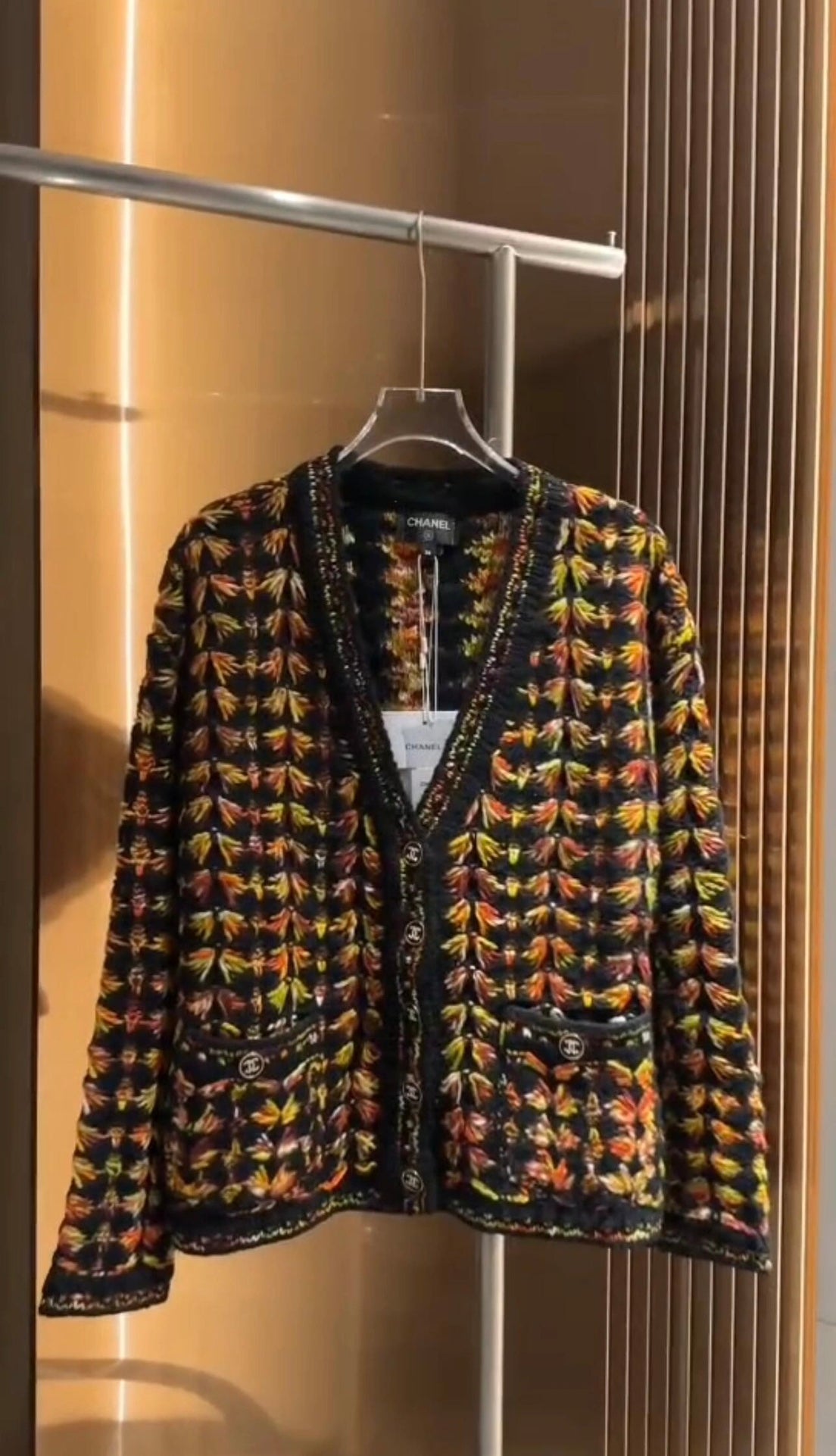 260315 New custom-made chunky cashmere cardigan jacket