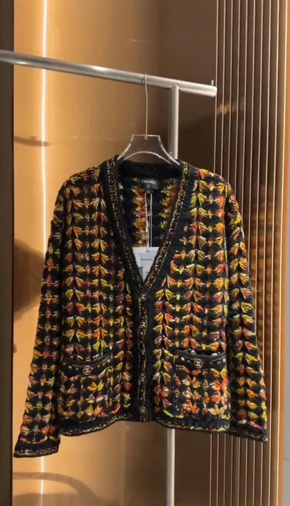 260315 New custom-made chunky cashmere cardigan jacket