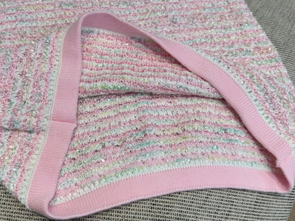 260315 New spring-autumn pink wool knitted mini-chic cardigan dress