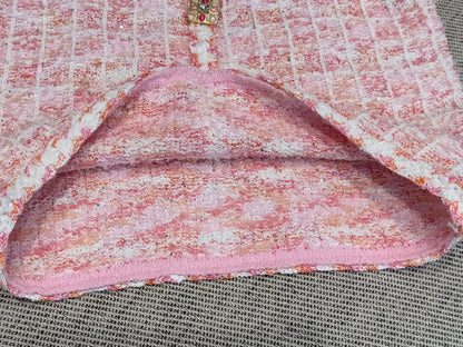 260315 New spring-autumn pink woolen blouse-style short-sleeved shirt