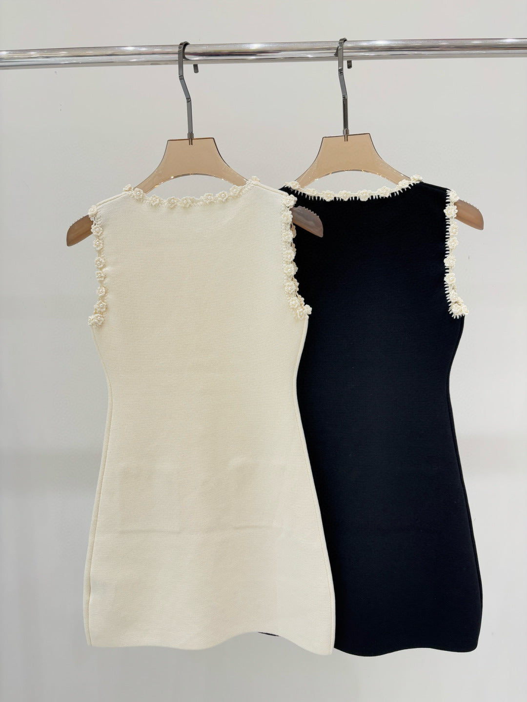 260315 New heavy-duty dress with spring-autumn collar and lace trim