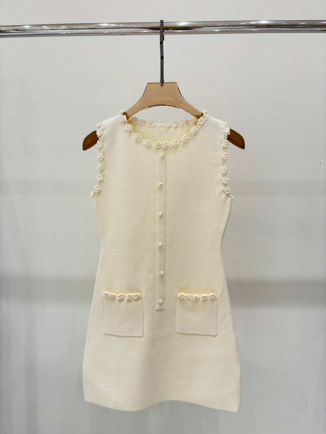 260315 New heavy-duty dress with spring-autumn collar and lace trim