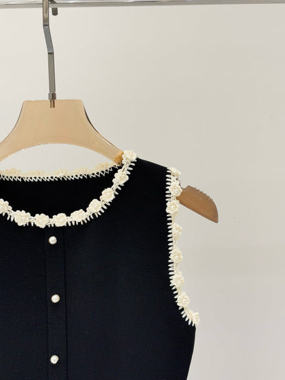 260315 New heavy-duty dress with spring-autumn collar and lace trim