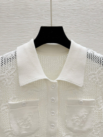 260315 New style spring-autumn bow-shaped open-collar short-sleeved shirt