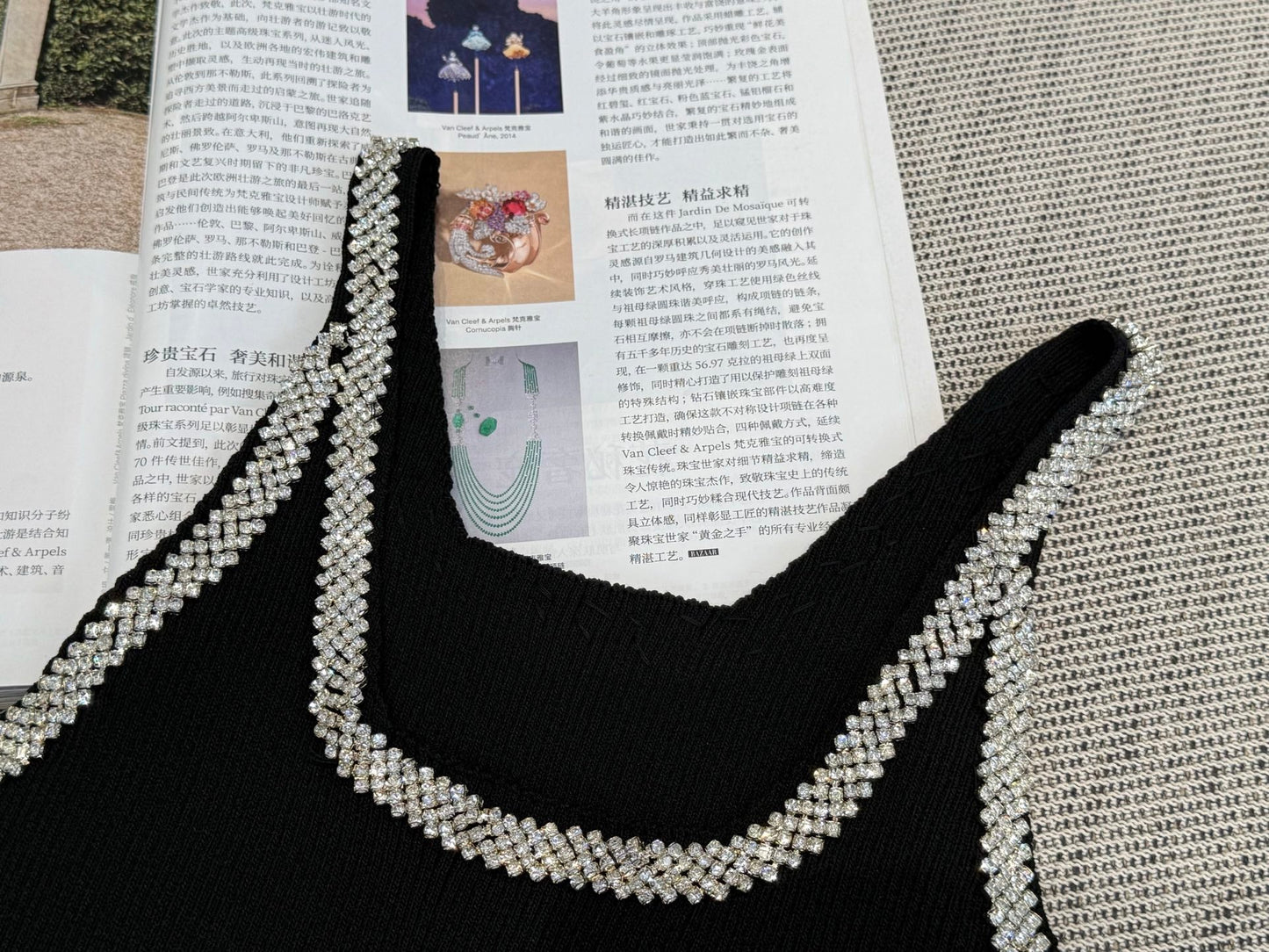 260315 New spring-autumn soft diamond-encrusted decorative vest