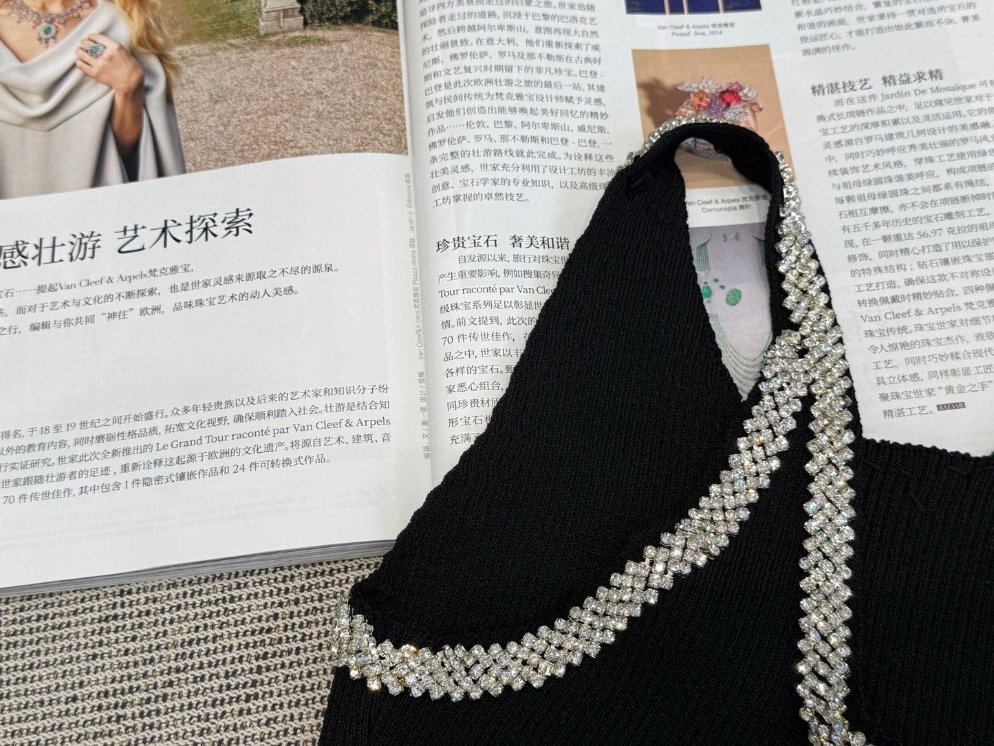 260315 New spring-autumn soft diamond-encrusted decorative vest