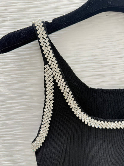 260315 New spring-autumn soft diamond-encrusted decorative vest
