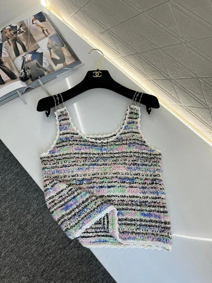 260315 New Spring-Autumn Round-neck Beaded Blouse