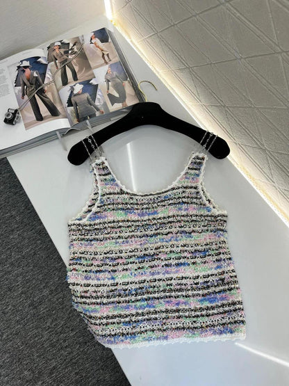 260315 New Spring-Autumn Round-neck Beaded Blouse