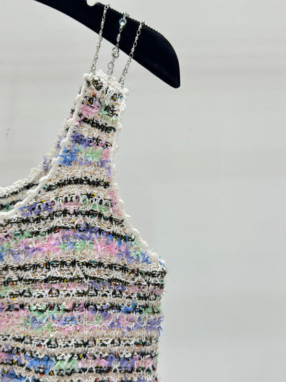 260315 New Spring-Autumn Round-neck Beaded Blouse