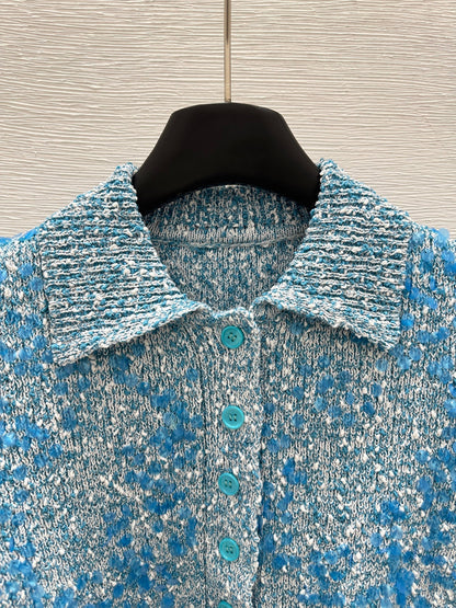 260315 New spring-autumn design-inspired contrast-color knitted polo shirt
