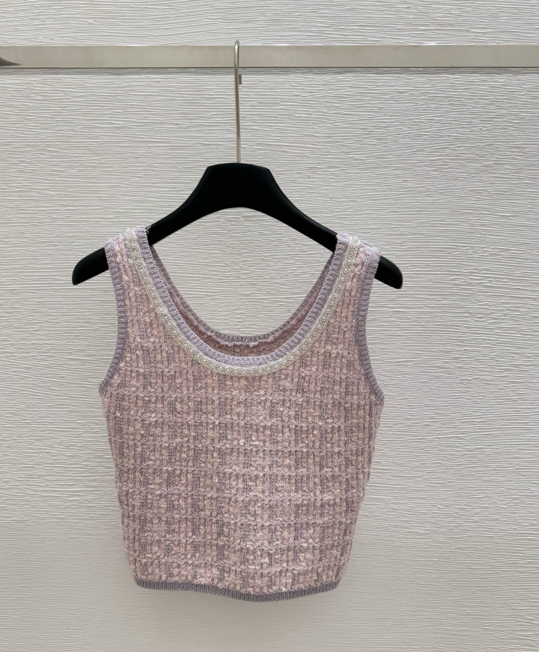 260315 New spring-autumn round-neck beaded vest