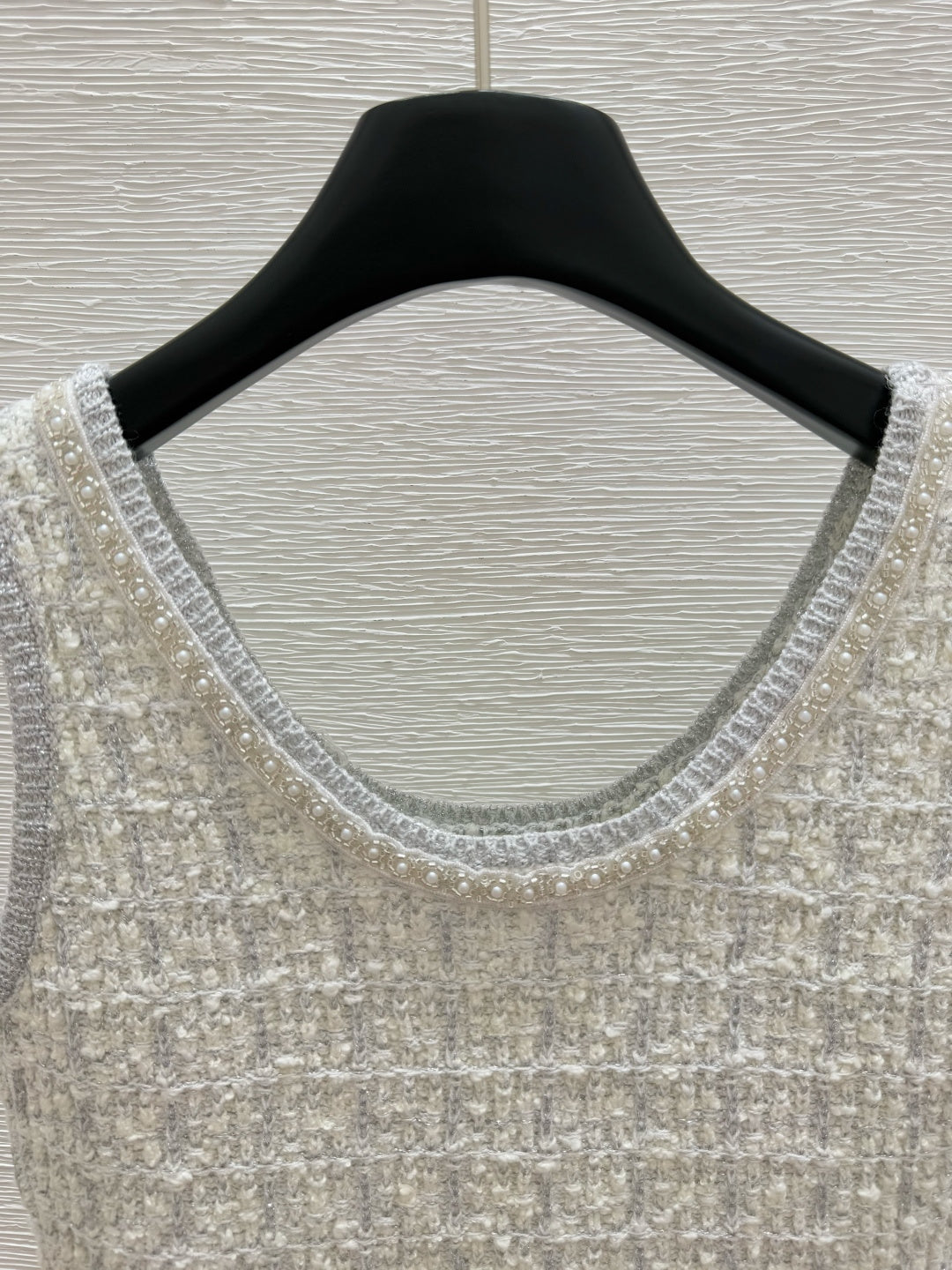 260315 New spring-autumn round-neck beaded vest