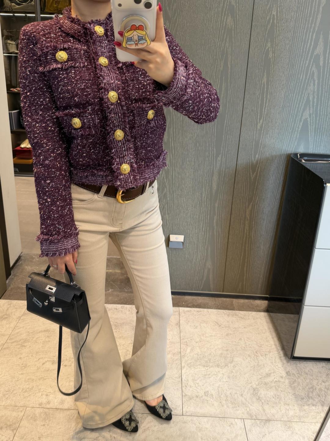 260315 New autumn-style thick knitted chic sweater coat