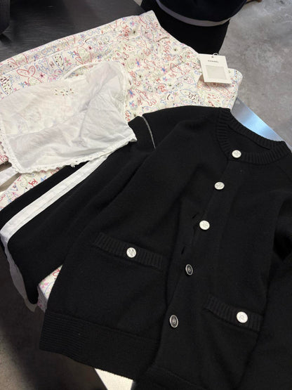260315 New autumn-style thick knitted chic sweater coat