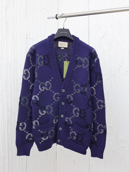 260315 New fall/winter style thick knitted graphic print pullover sweater