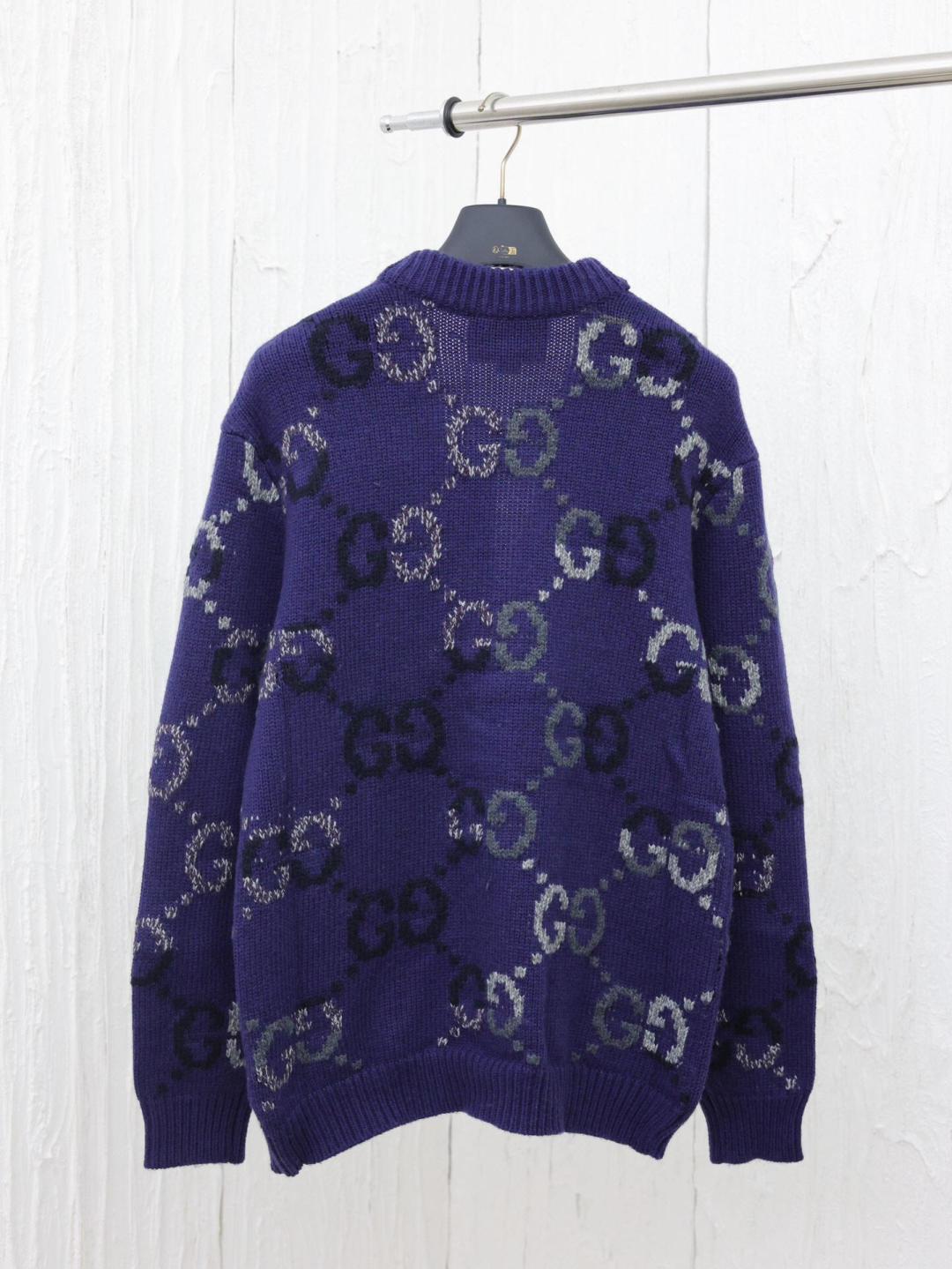 260315 New fall/winter style thick knitted graphic print pullover sweater
