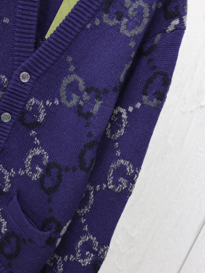 260315 New fall/winter style thick knitted graphic print pullover sweater