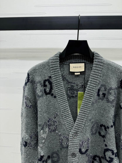 260315 New fall/winter style thick knitted graphic print pullover sweater