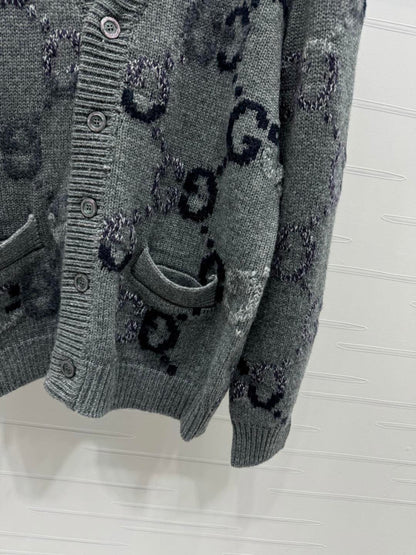 260315 New fall/winter style thick knitted graphic print pullover sweater