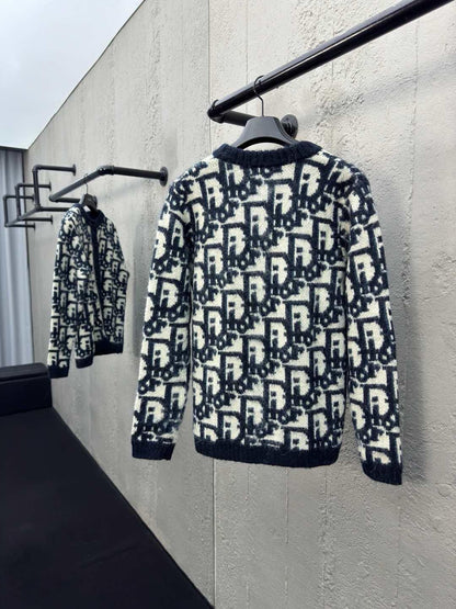 260315 New fall and winter style thick knitted sweater coat