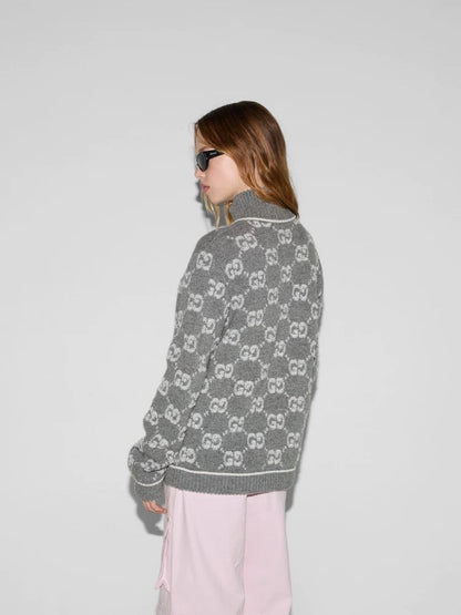 260315 New fall and winter style thick knitted sweater coat