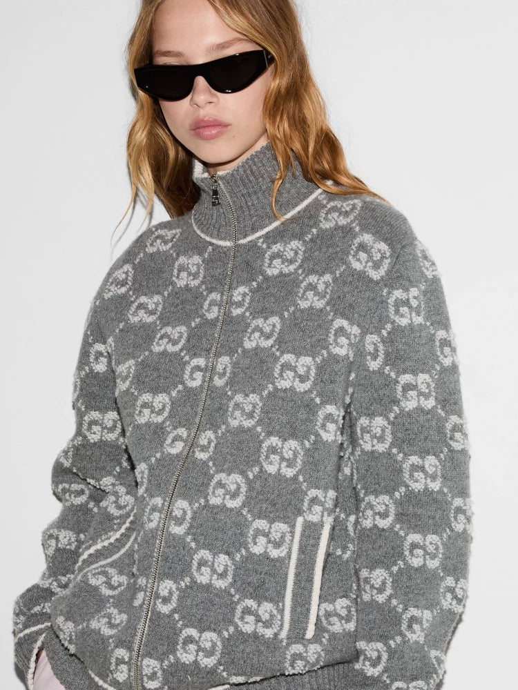 260315 New fall and winter style thick knitted sweater coat