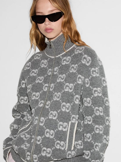 260315 New fall and winter style thick knitted sweater coat