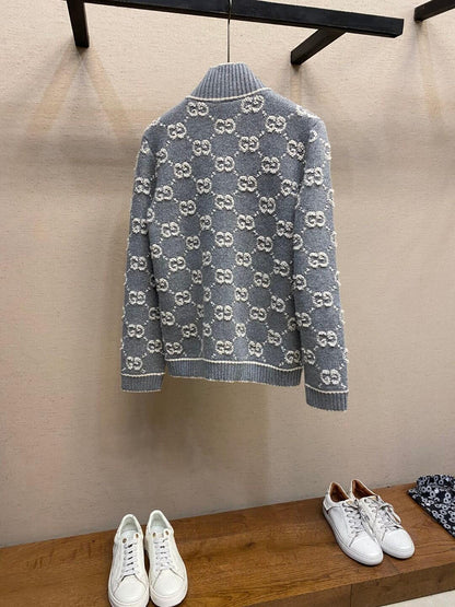 260315 New fall and winter style thick knitted sweater coat