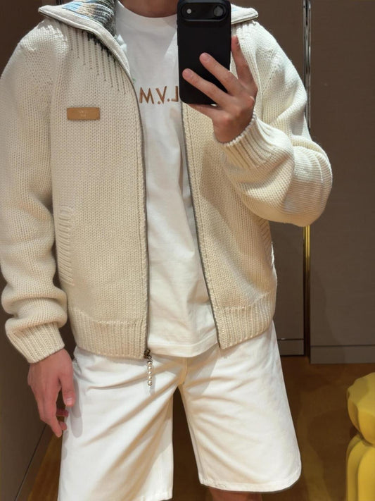 260315 New fall and winter style thick knitted sweater coat