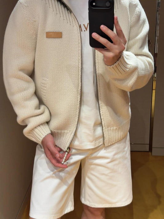 260315 New fall and winter style thick knitted sweater coat