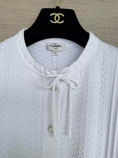 260315 New spring-autumn style lace-up knitted cardigan