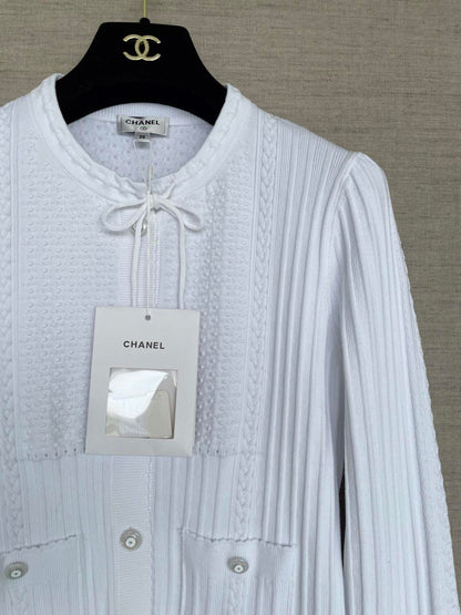260315 New spring-autumn style lace-up knitted cardigan