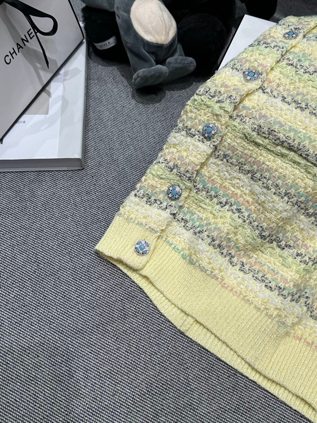 260317 New high-quality floral-patterned knitted jacket