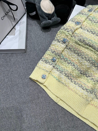 260317 New high-quality floral-patterned knitted jacket