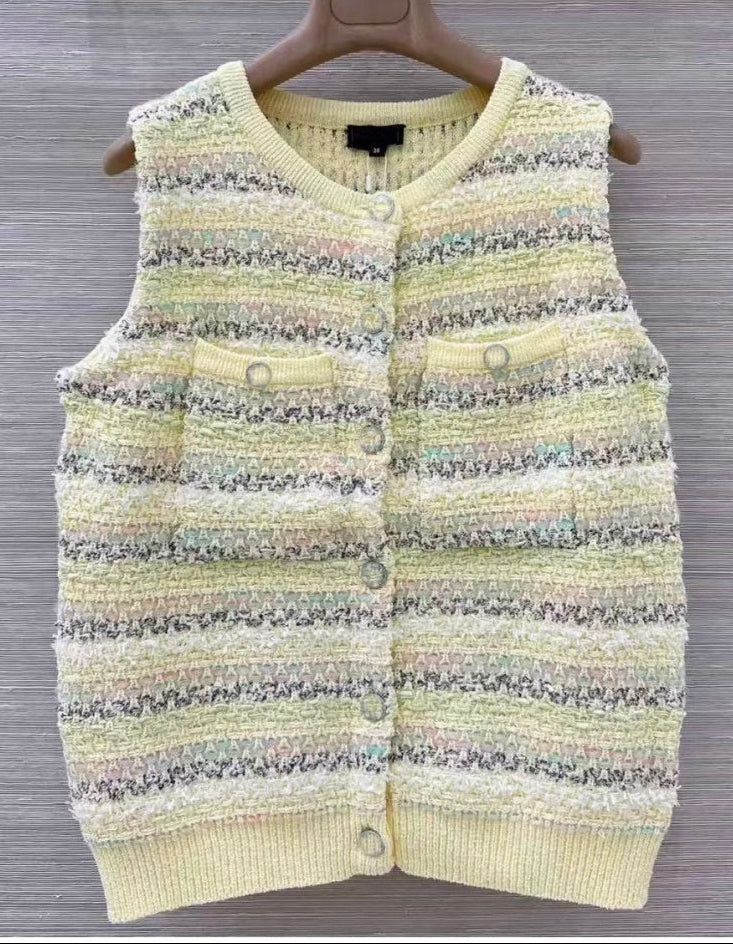 260317 New high-quality floral-patterned knitted jacket