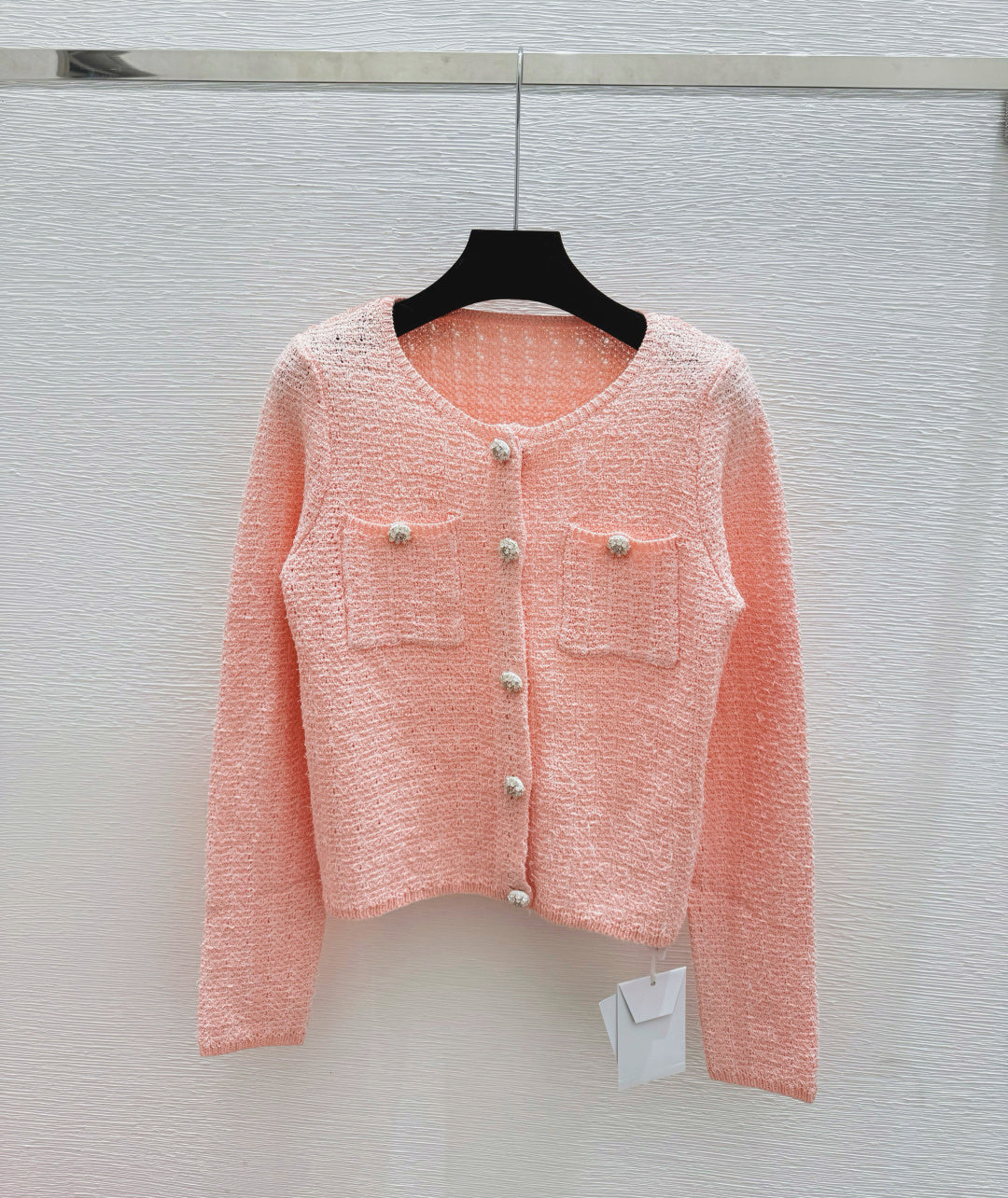 260317 New high-quality knitted round-neck cardigan