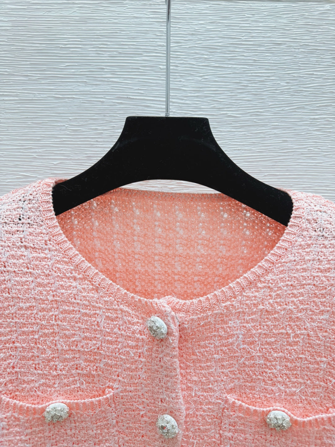 260317 New high-quality knitted round-neck cardigan